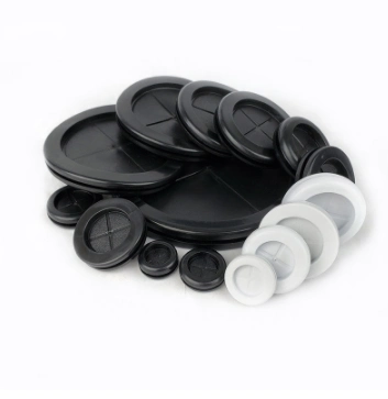 Hochwertige, geschlossene Blindloch-Drahtkabeltüllen aus schwarzem Gummi